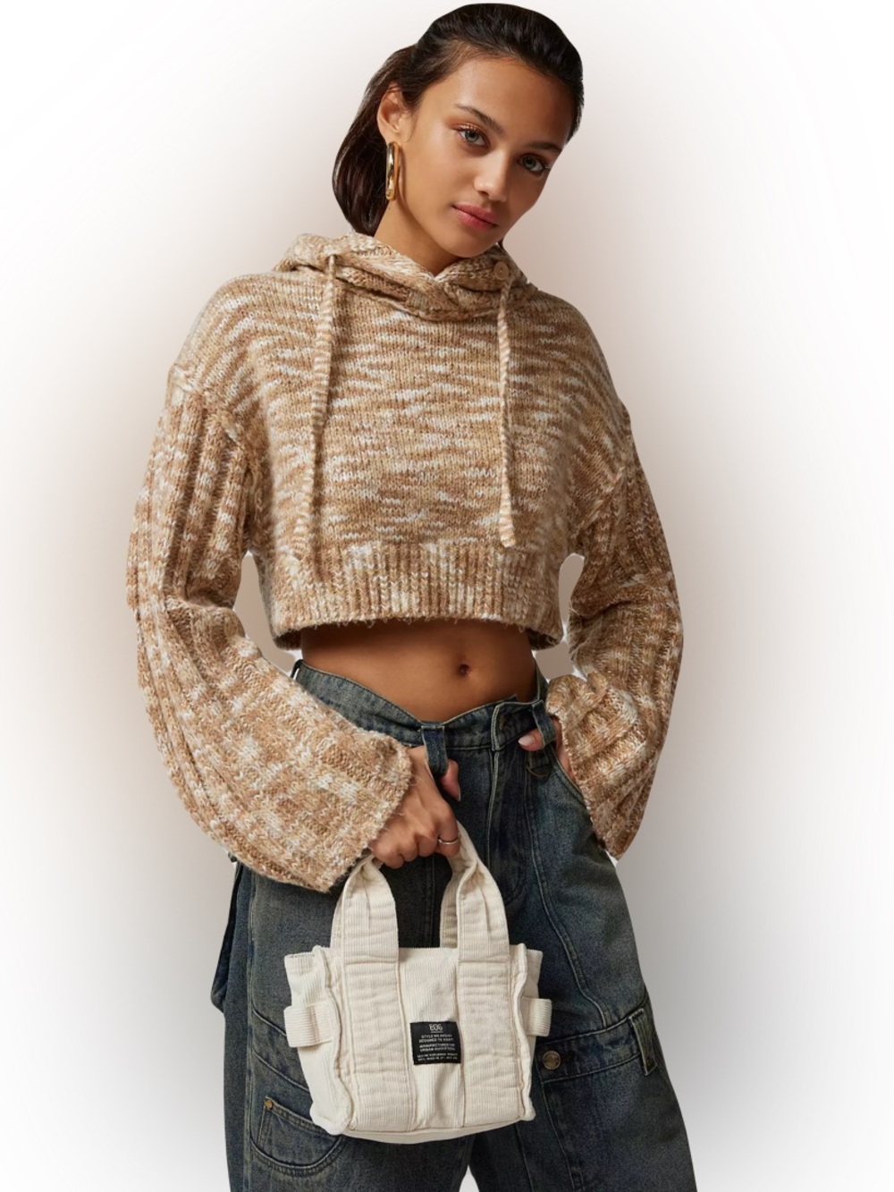 BDG Mini Canvas Tote Bag in Cream
